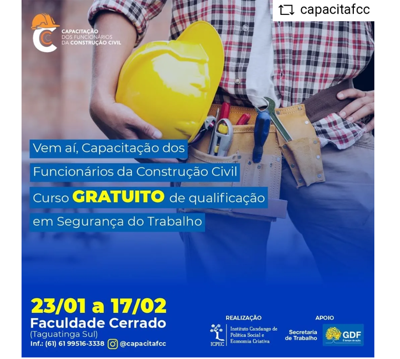CAPACITAÇÃO DOS FUNCIONÁRIOS DA CONSTRUÇÃO CIVIL